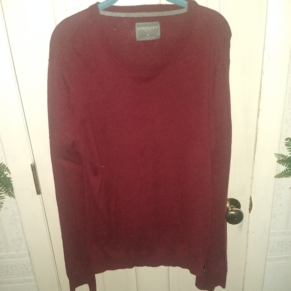Aeropostale Knit Maroon Lightweight Sweater -Large